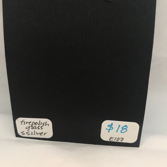 Artisan fire polish glass sterling earrings - Picture 4 of 5